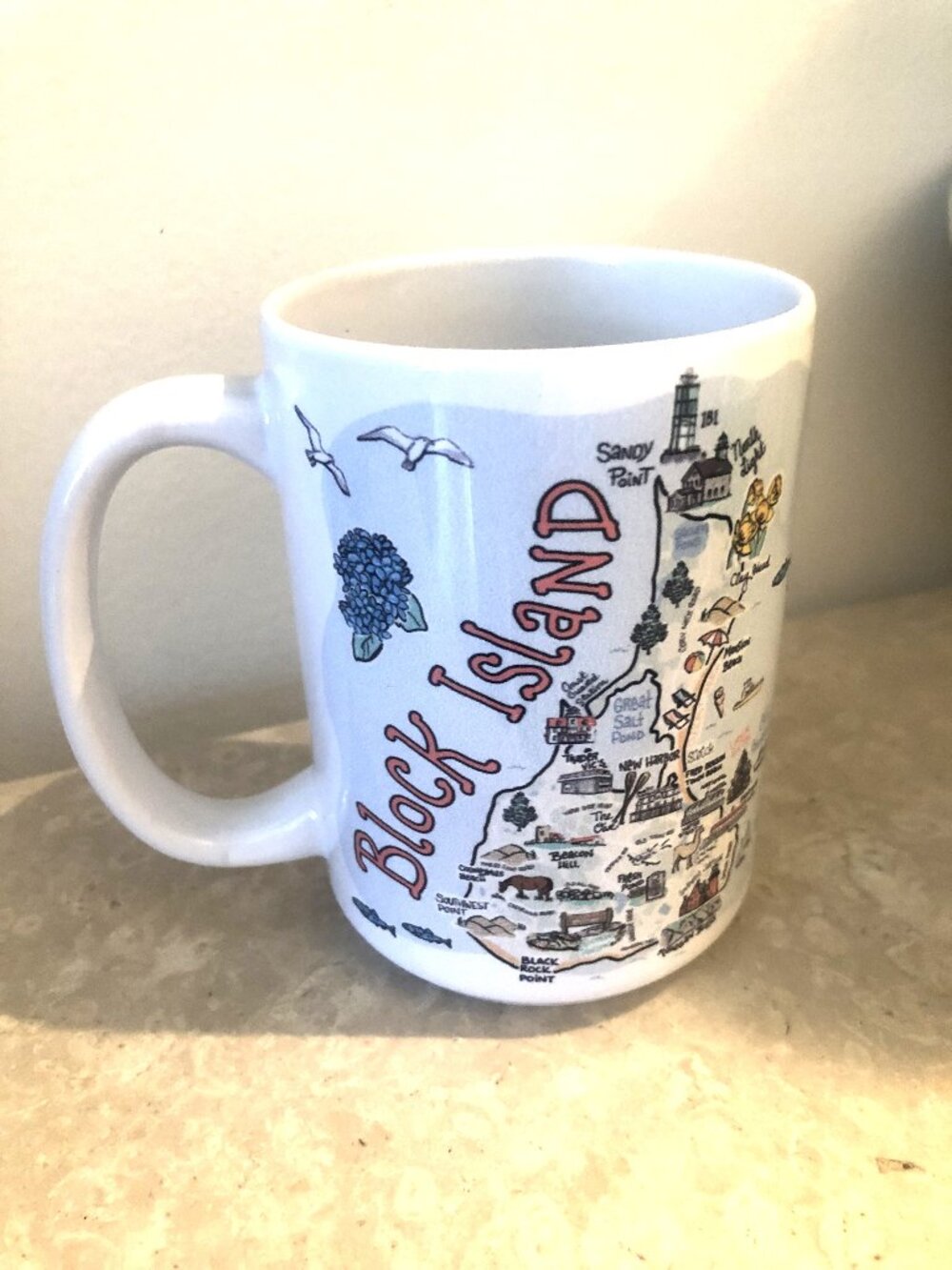 NEW! Never used Block Island Rhode Island, BIRI Ceramic Coffee Mug